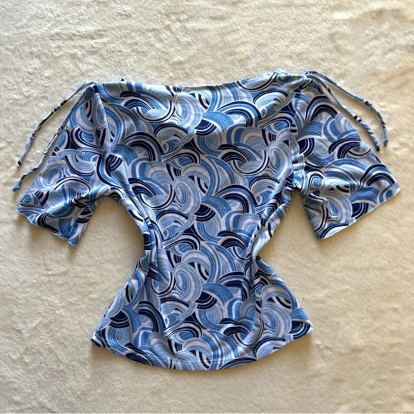 Vintage 90s Y2K Top, Vintage Abstract Top, Vintage AOP Top - Picture 3 of 12